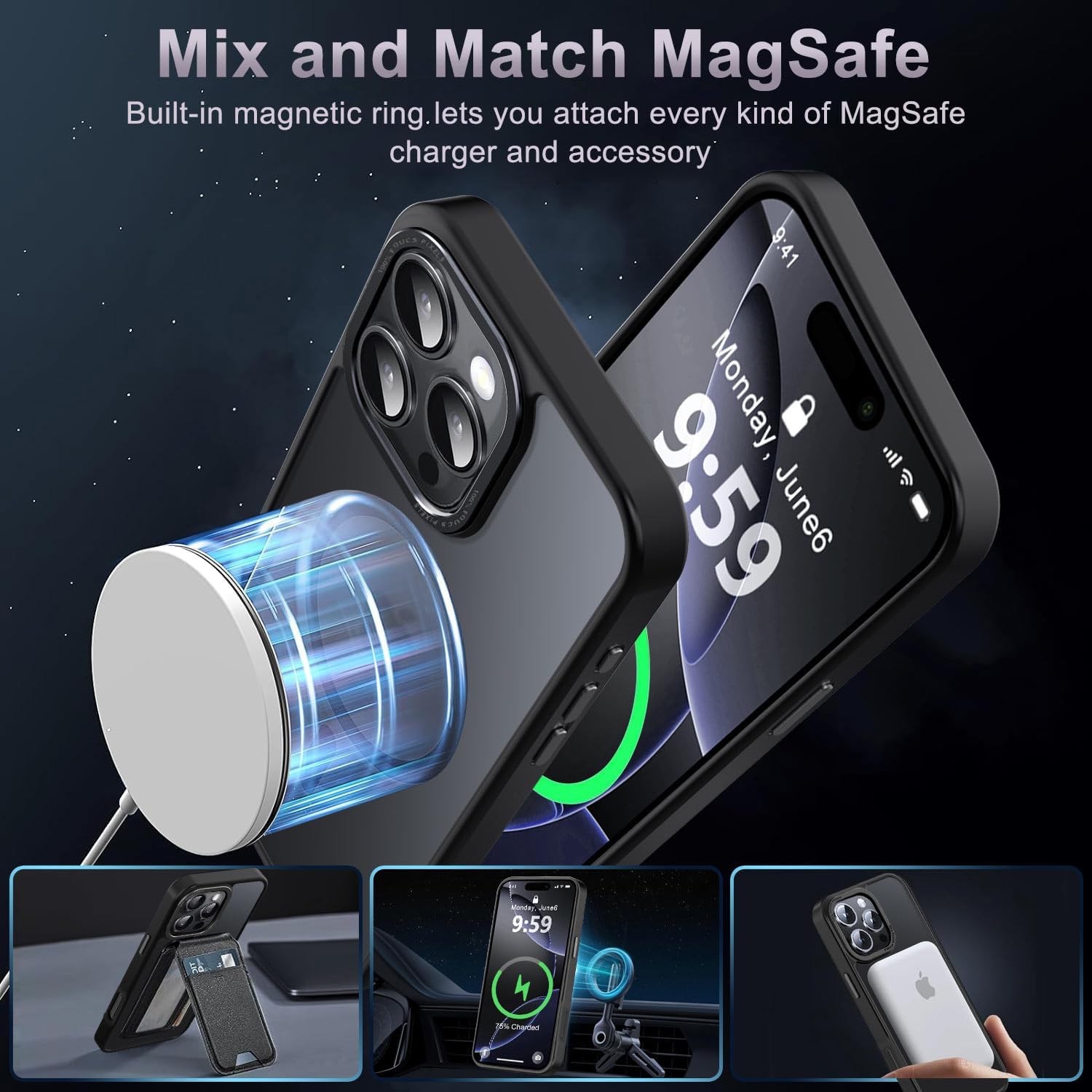Detalle 2 de Newfuture iPhone 16 Pro Magnetic Slim Case 13ft