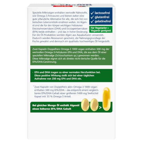 Thumbnail 4 de Doppelherz Omega-3 1000 vegan – hochkonzentriertes Algenöl für Herz und Gehirn