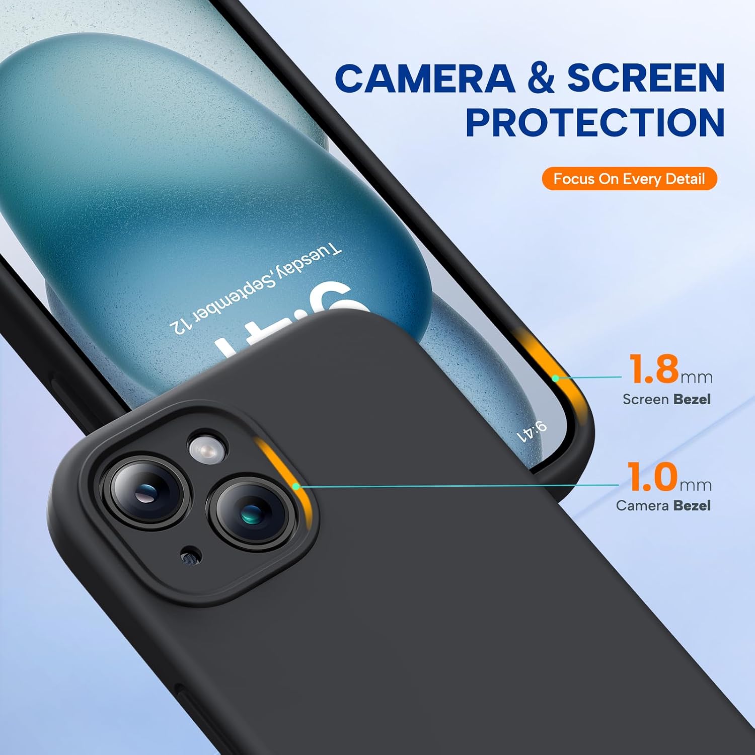 Detalle 2 de Miracase iPhone 15 Silicone Case 6.1‑inch
