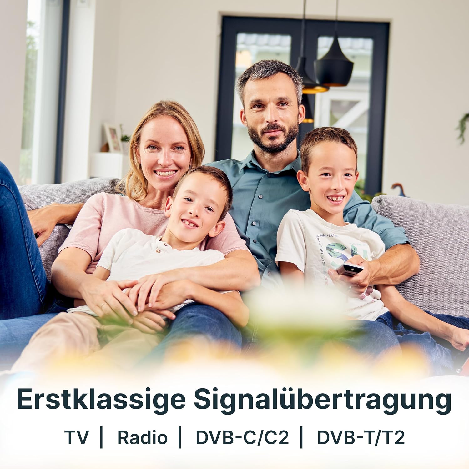 Detalle de TechniSat COAXSAT 2150 – 10 m SAT TV Antennenkabel (Koaxial Kabel HDTV, DVB-S/S2, Radio DAB) in Weiß