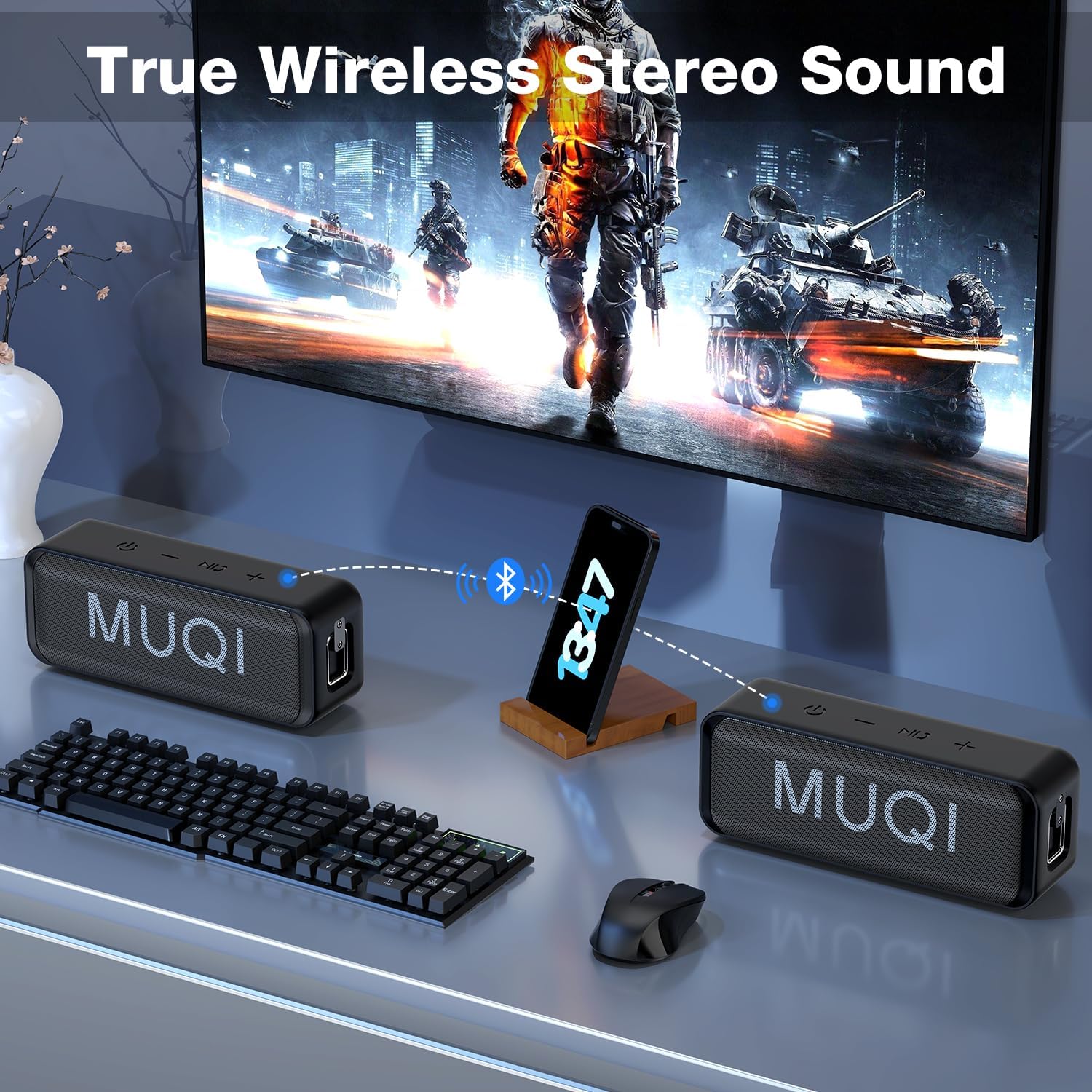 Detalle de MUQI MQ-13 Bluetooth speaker 24H playtime