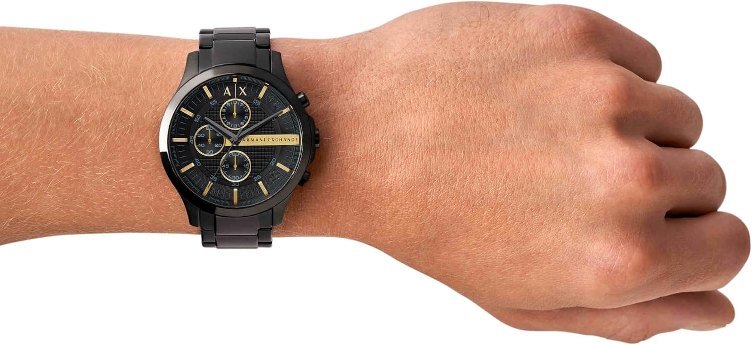 Detalle de Armani Exchange Herrenuhr mit Quarz-Chronograph, 46 mm Edelstahlgehäuse