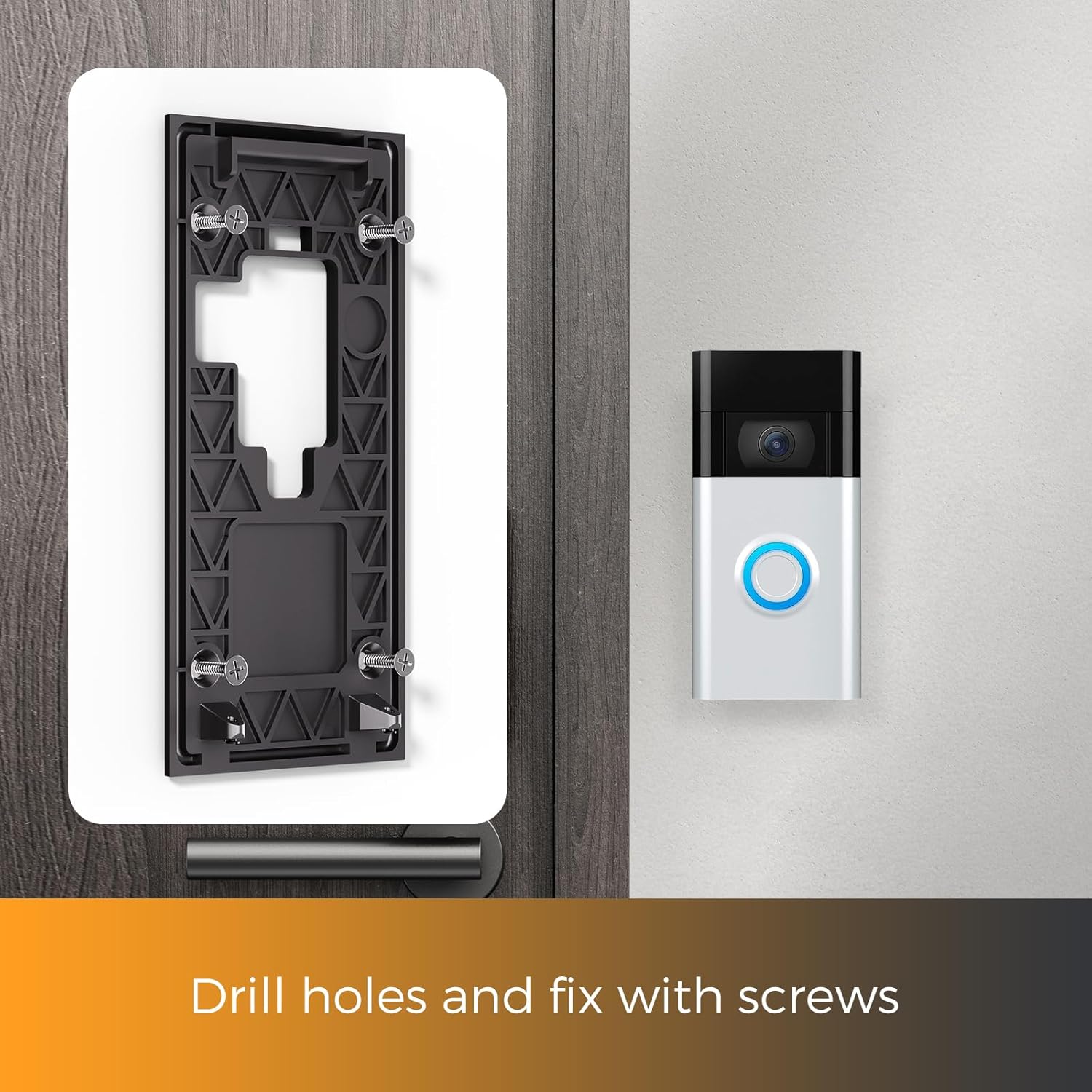 Thumbnail 6 de 2020 Doorbell Mount No Drill for Ring Video Doorbell 2nd Generation (2020 Release) – Adhesive Backplate & Bracket kit