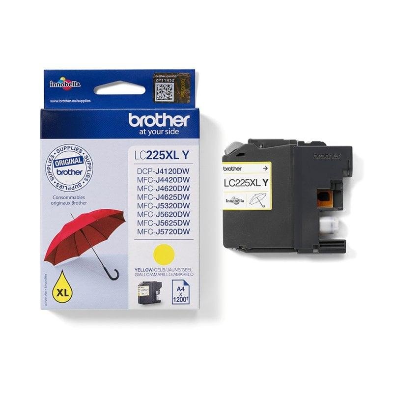 Detalle 2 de Cartucho de tinta Brother LC225XLY amarillo (pack individual) 1200 páginas
