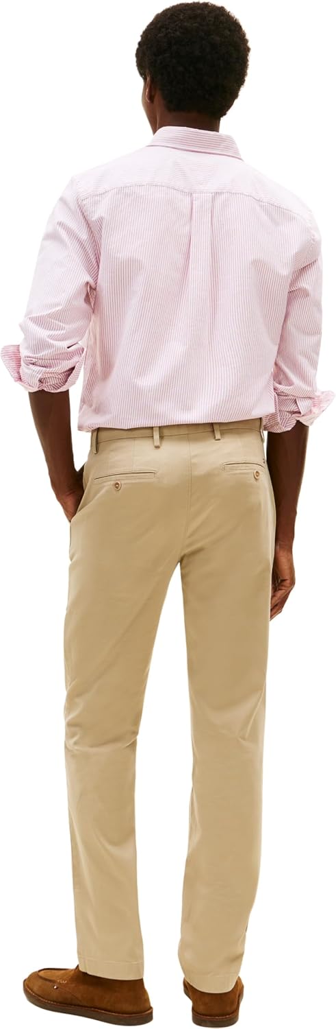 Detalle de Tommy Hilfiger Pantalon Homme Core Bleecker 1985 – Chino en coton Pima et élasthanne