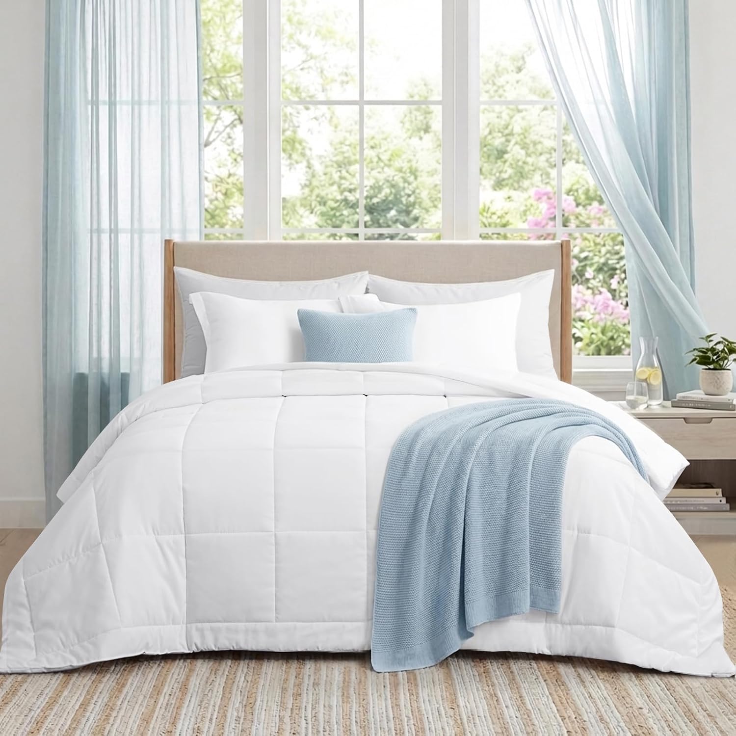 Detalle de RUIKASI Couette Été Légère 200x220 – Douceur et Fraîcheur pour 2 Personnes