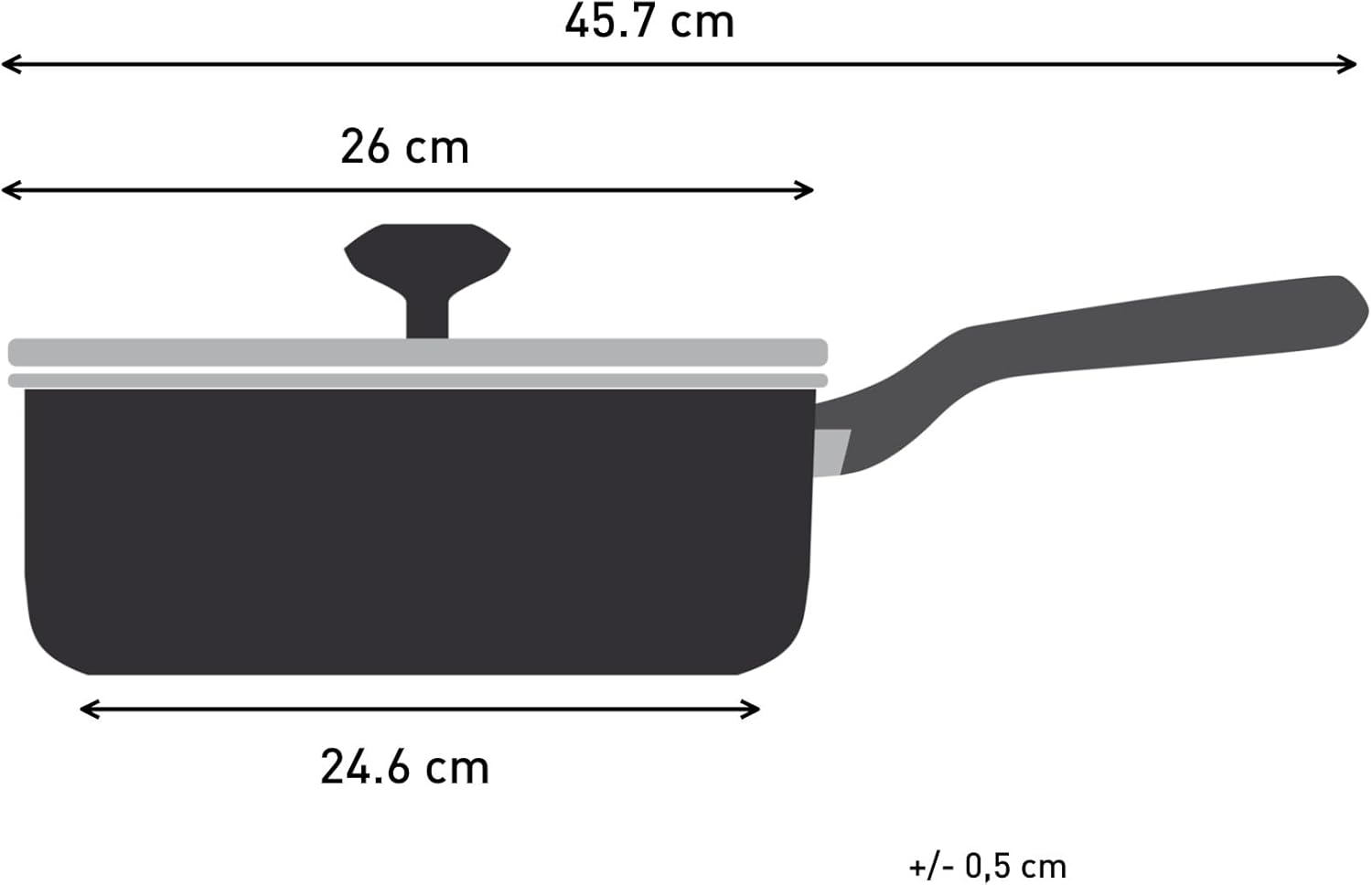 Thumbnail 1 de Tefal Titanium Essential Sauté pan 26 cm with lid (B9413344) – non-stick, metal-safe coating for gas, electric and ceramic hobs