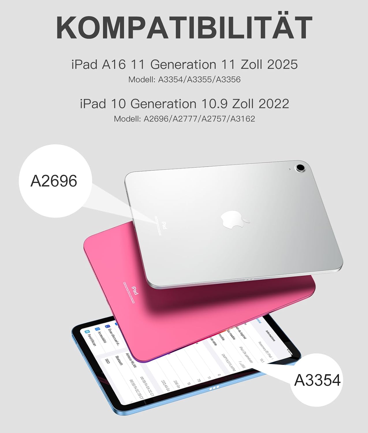 Detalle 2 de Vobafe Touchpad Tastaturhülle iPad A16 11