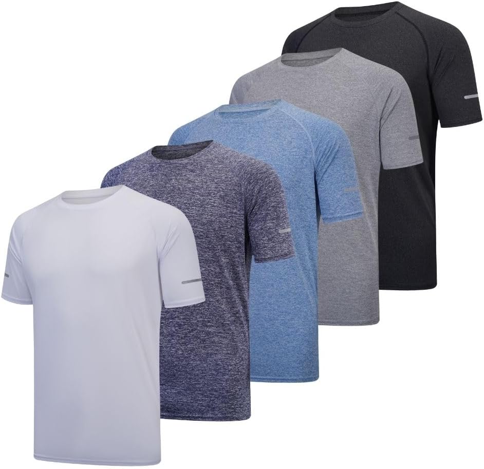 Thumbnail 5 de fovdtaa Herren-T-Shirt, kurzärmelig, atmungsaktives Sportoberteil – 5er-Pack