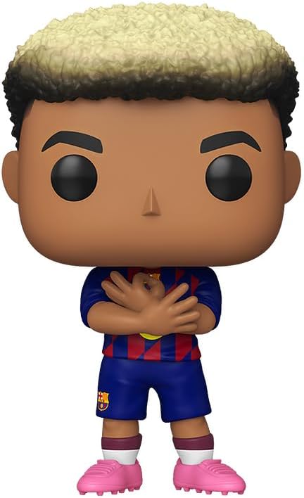 Detalle de Epic Collectibles Pop Football バルセロナ ラミン・ヤマル ビニールフィギュア プロテクター付き