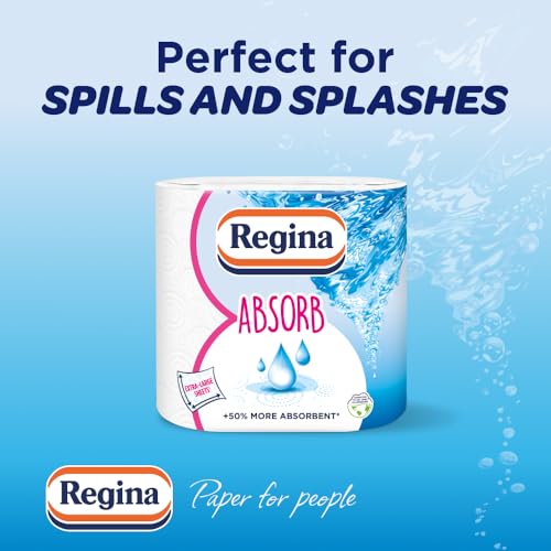 Detalle de Regina Absorb 8 Kitchen Rolls 2-Ply – Practical, absorbent kitchen towels for everyday spill defence