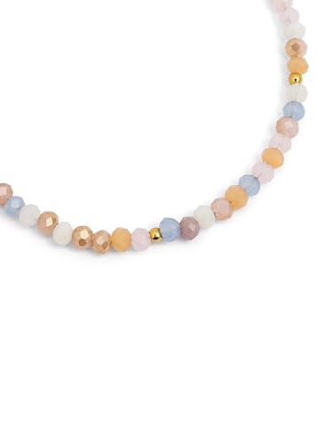Detalle 1 de SINGULARU - Pulsera Daphne: acero con baño de oro 18Kt y cristales de colores