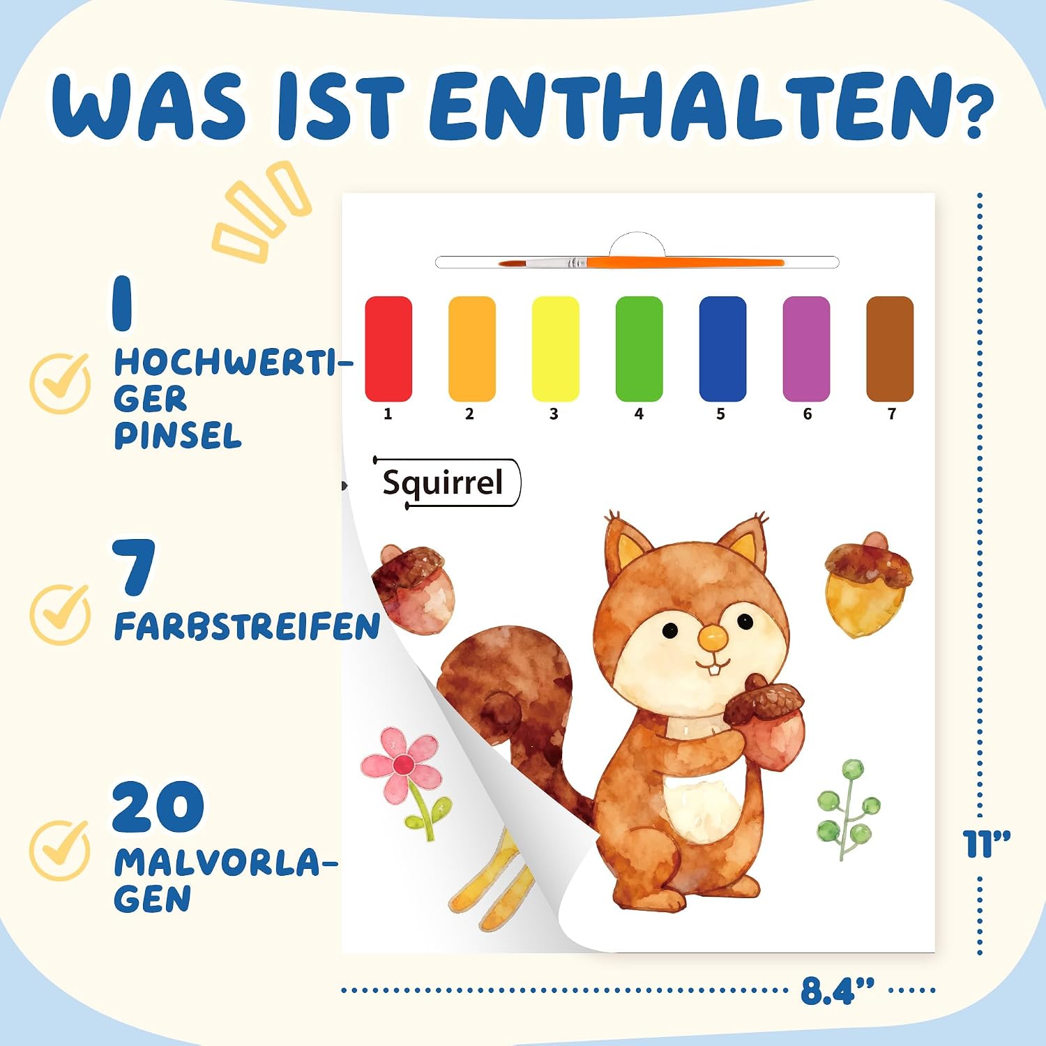 Detalle 2 de YPLUS Malbuch mit Wasserfarben für Kinder