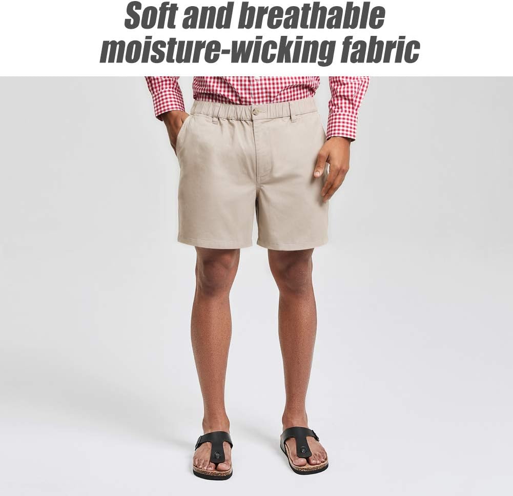 Thumbnail 1 de maamgic Men's Classic-fit 5.5" Cotton Casual Shorts with Elastic Waistband and Multi-Pocket Design