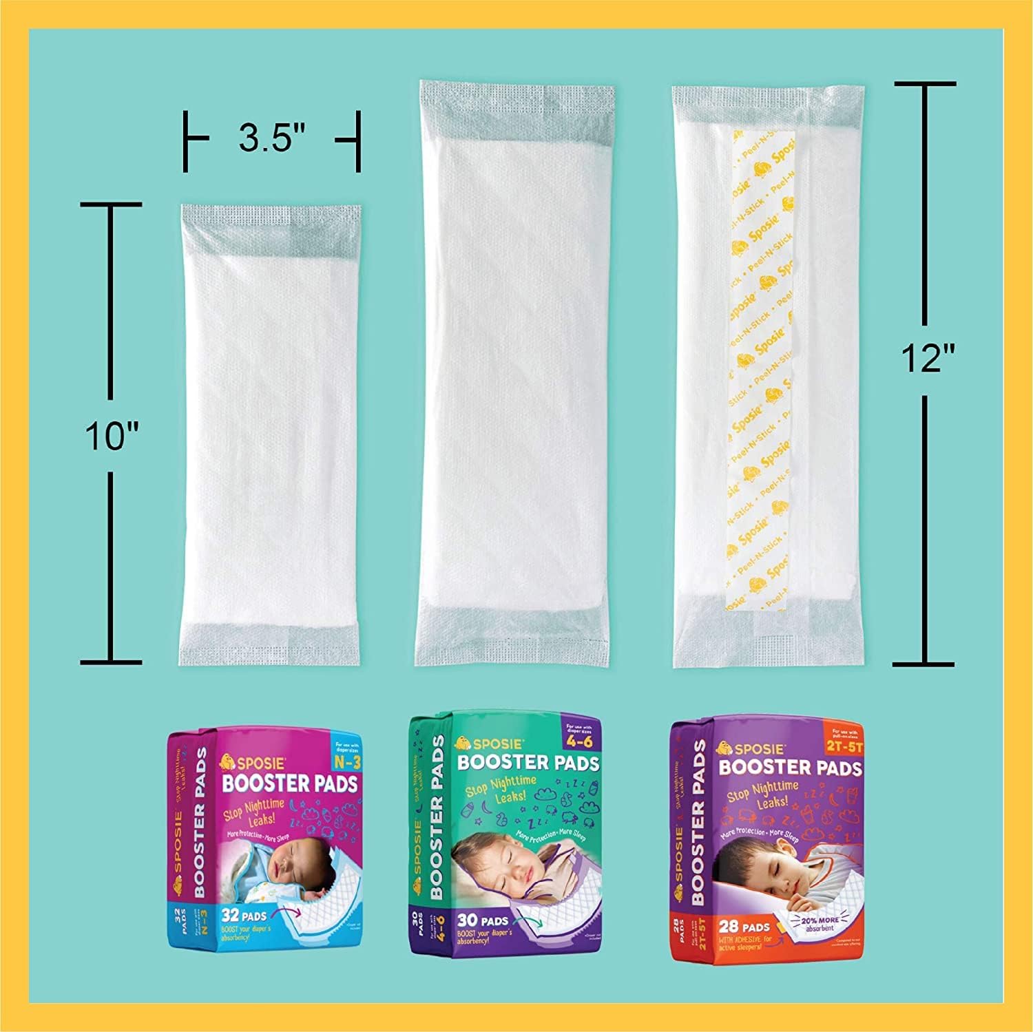 Detalle 2 de Sposie Overnight Booster Pads 90 ct