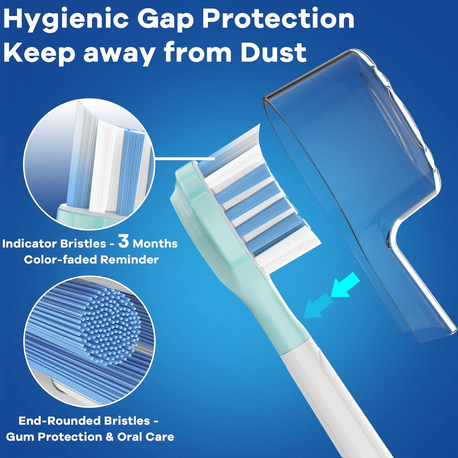 Detalle 2 de Philips Sonicare C3 Replacement Brush Heads, 6 Pack 🪥