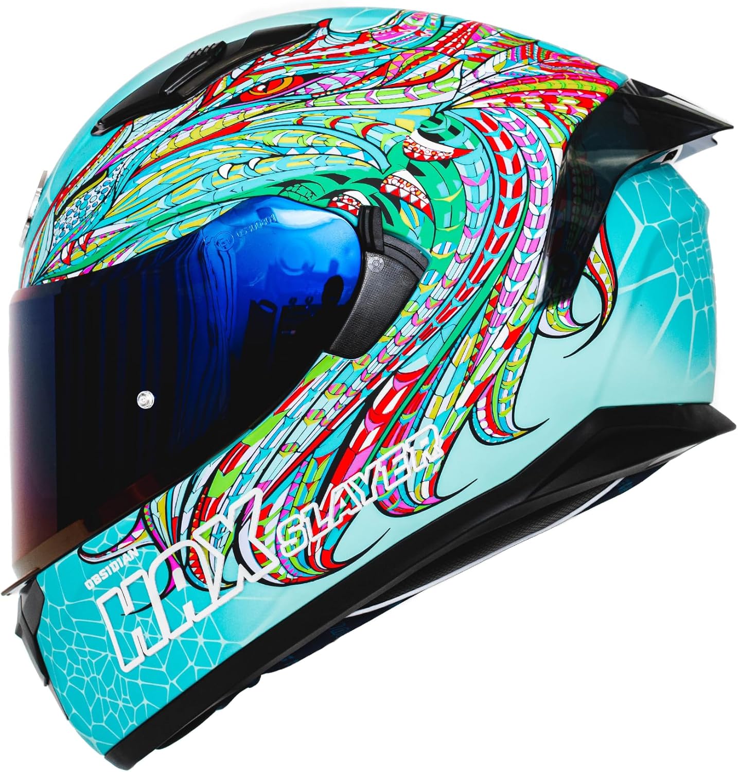 Thumbnail 6 de HAX Obsidian Full Face Dual Visor Adult Motorcycle Helmet (Pinlock Ready, DOT Approved) — Matte Black Gold, Size L