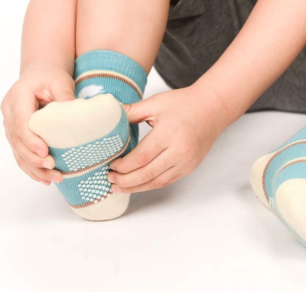 Detalle 2 de Wobon Toddler Girl Socks Non Slip 12Pcs