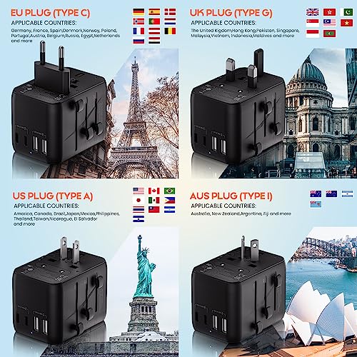 Detalle de Bigfish Universal Travel Adapter with 35W USB-C PD Fast Charging (C3 Port)