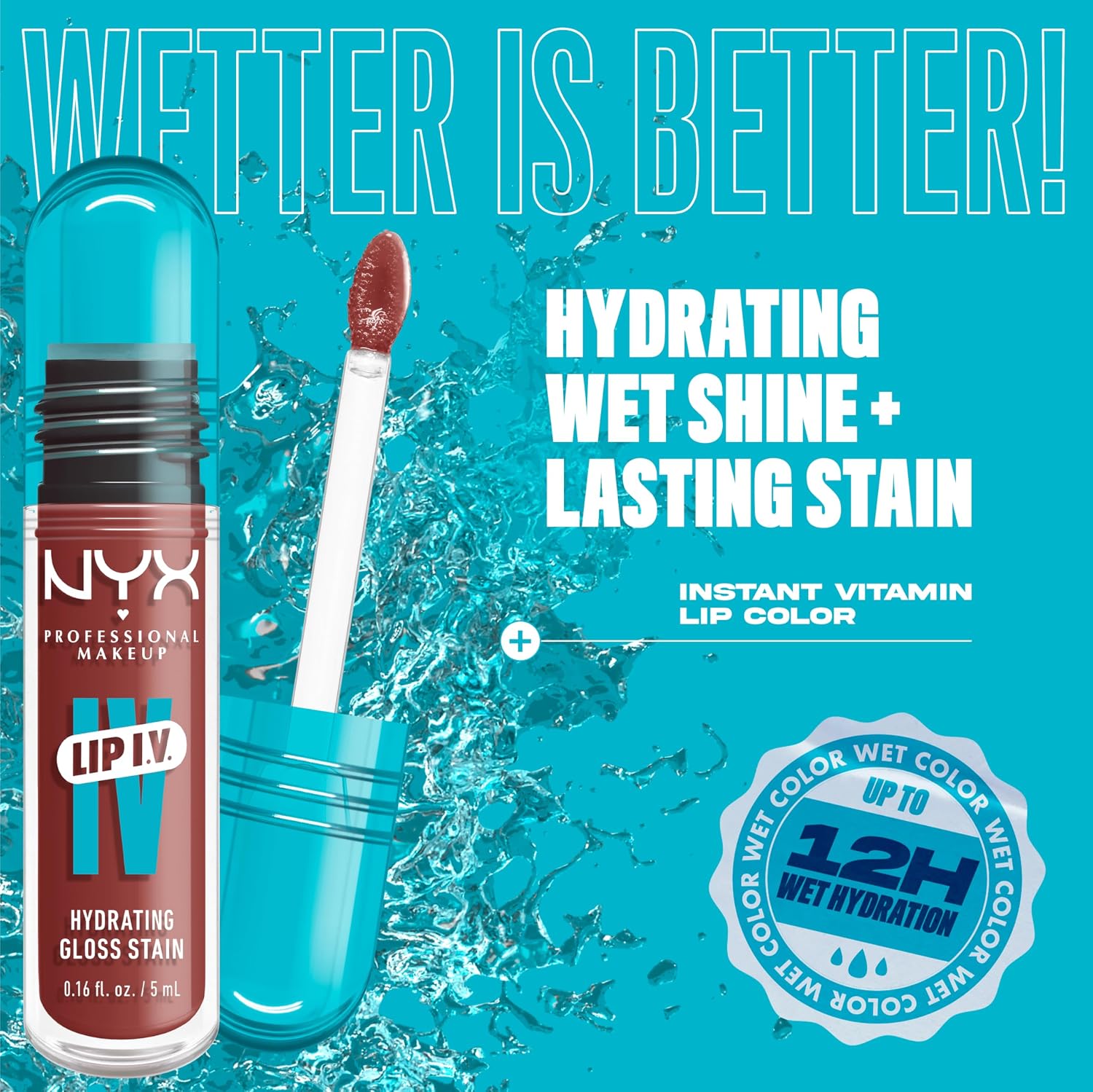Detalle de NYX Professional Makeup Gloss e Tinta Labbra Idratante 2in1 — Hydra-Honey 02