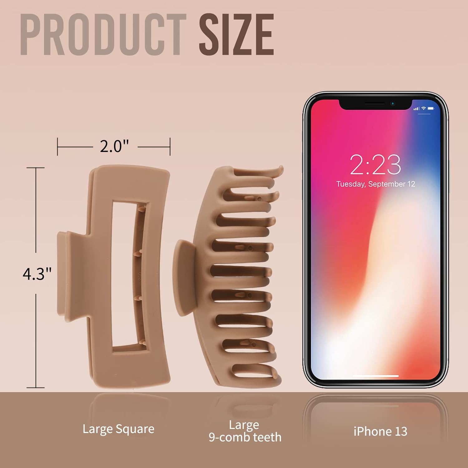 Thumbnail 1 de LuSeren 4.3" Large Hair Claw Clip for Thick Hair 🧖♀