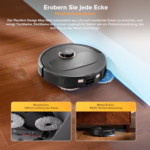Detalle de roborock Qrevo S5V Saugroboter mit Wischfunktion & Hebarem Wischmopp – intelligente Reinigung mit Paketleistung