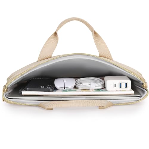 Thumbnail 6 de DOMISO 15.6 inch Laptop Case Sleeve Protective Cover – Beige, Waterproof with Shoulder Strap