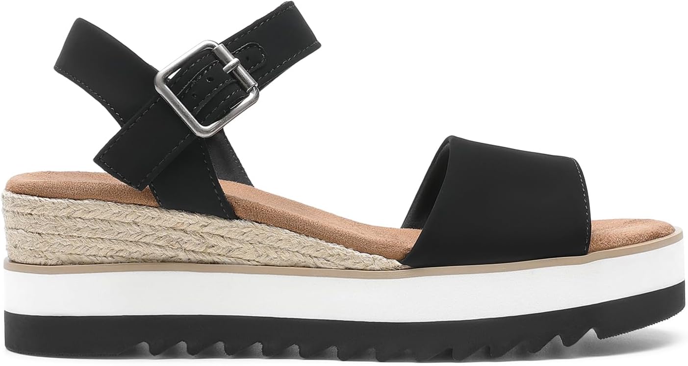 Thumbnail 3 de DREAM PAIRS Damen Espadrilles Sandalen mit offener Zehenpartie – elegantes Plateau, Hineinschlüpfen