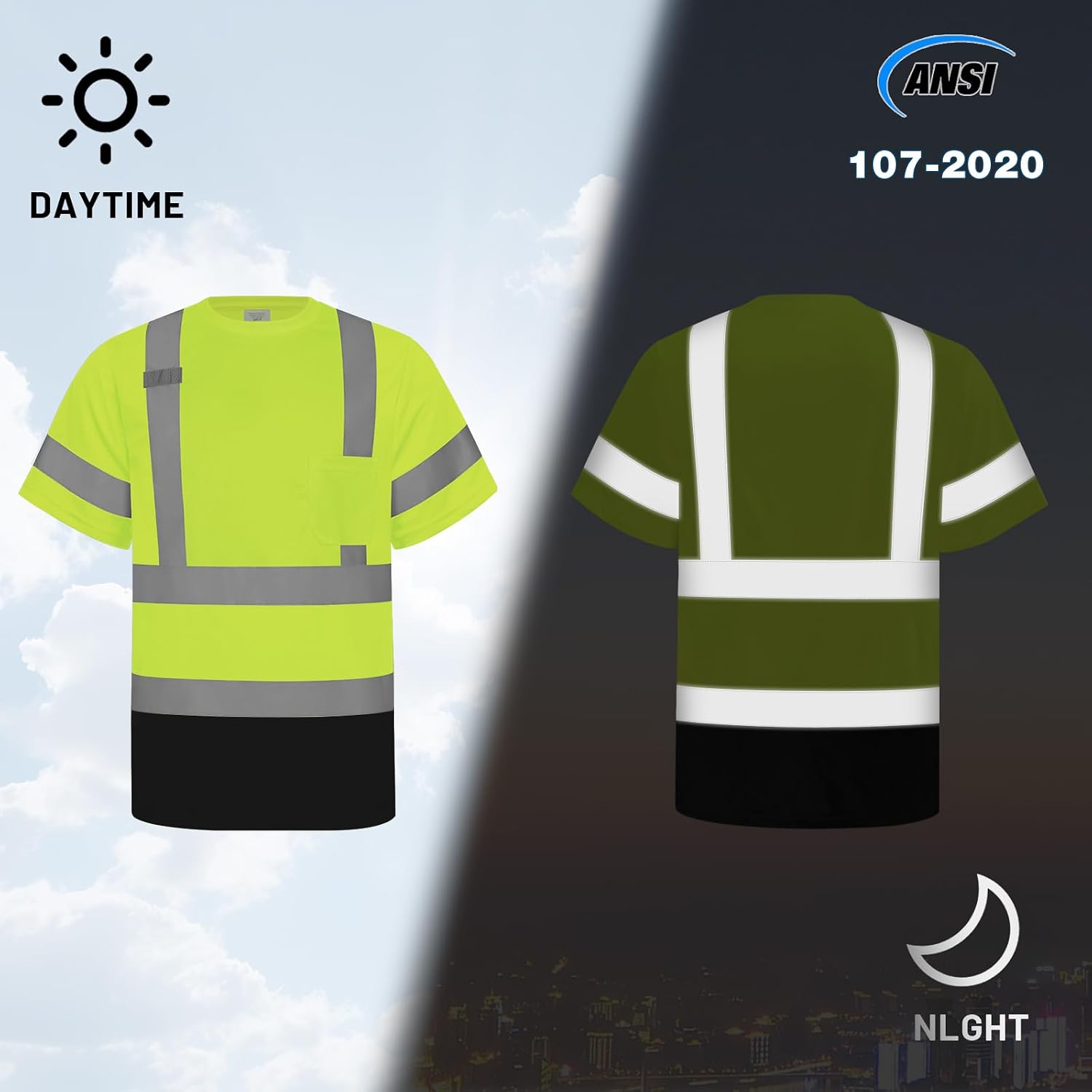 Detalle de LIZMOF High-Visibility Work Shirt 5XL