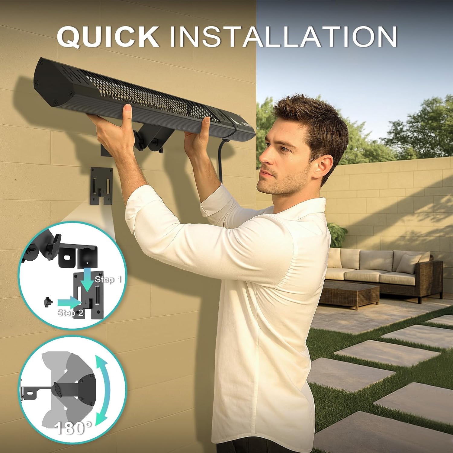 Thumbnail 6 de 1500W Infrared Patio Heater with Remote