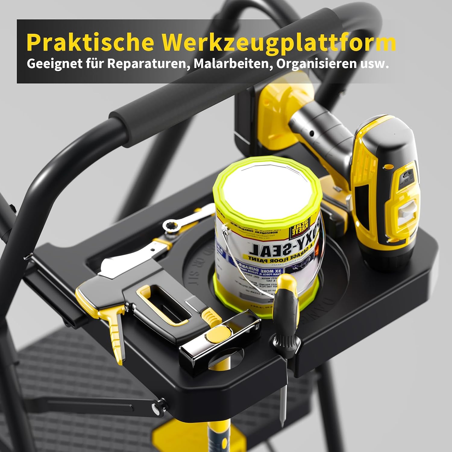 Thumbnail 4 de KINGRACK Leiter 5 Stufen mit Werkzeugplattform