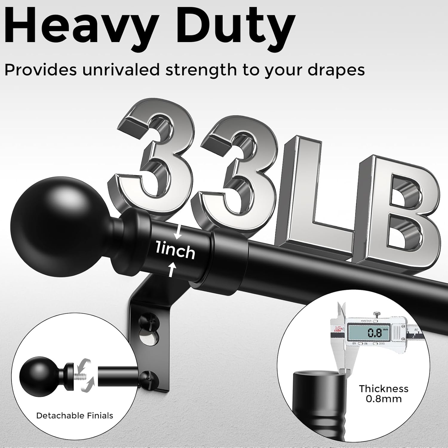 Detalle 1 de Wolistsa 48-84 in Curtain Rod ๐ช