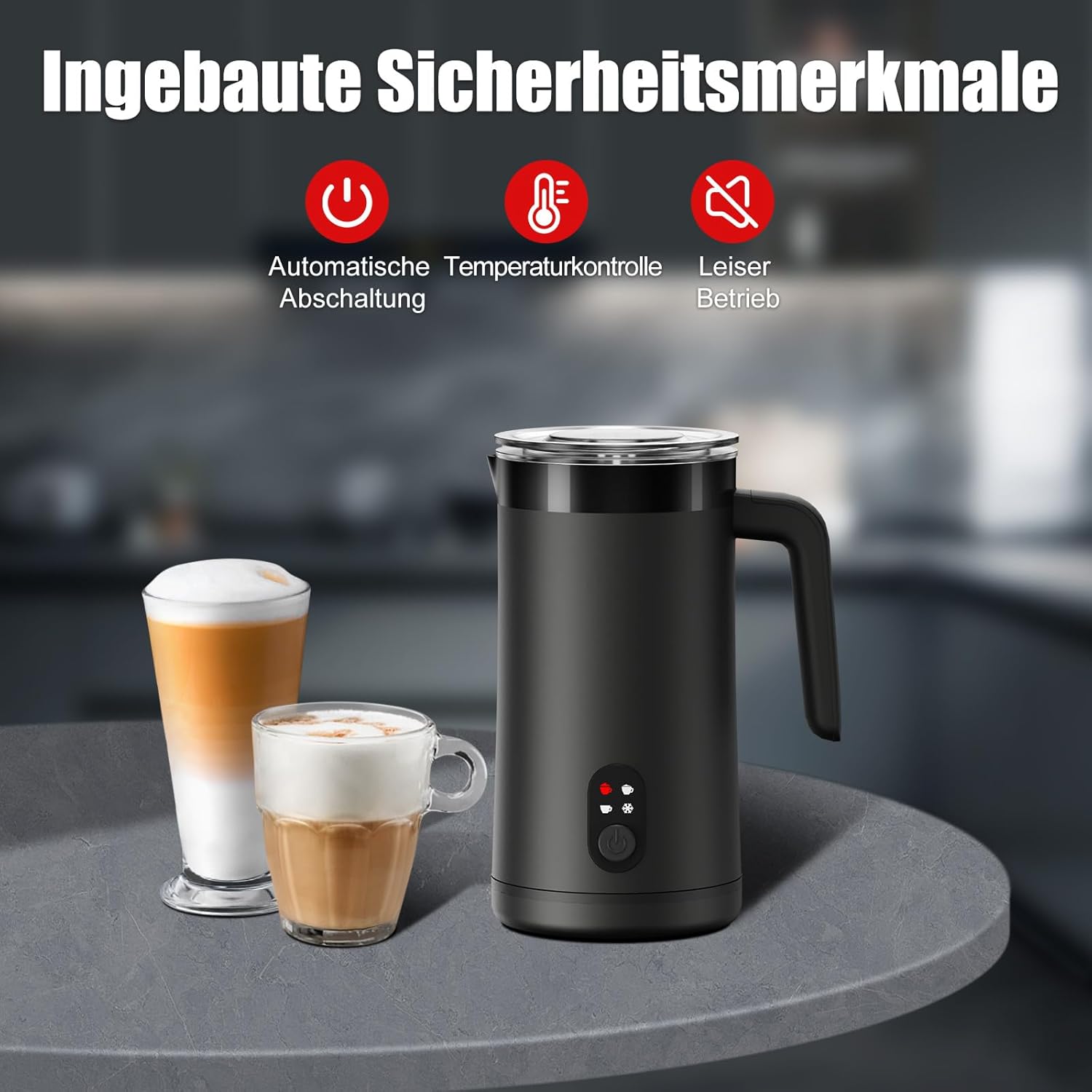 Thumbnail 6 de Ovetedot Milchaufschäumer 4-in-1 (400 ml) für heißen & kalten Milchschaum