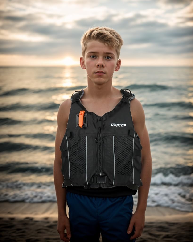 Thumbnail 4 de Owntop Swim Jacket Adult Youth | Hydration Pack, Dual Mesh Pockets, and Attached Whistle