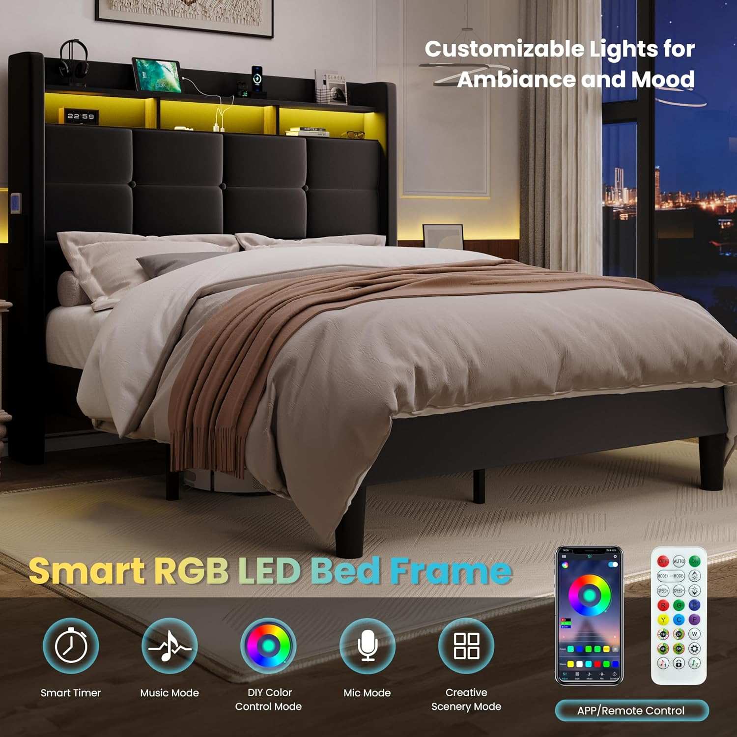 Thumbnail 6 de SHA CERLIN Queen Bed Frame