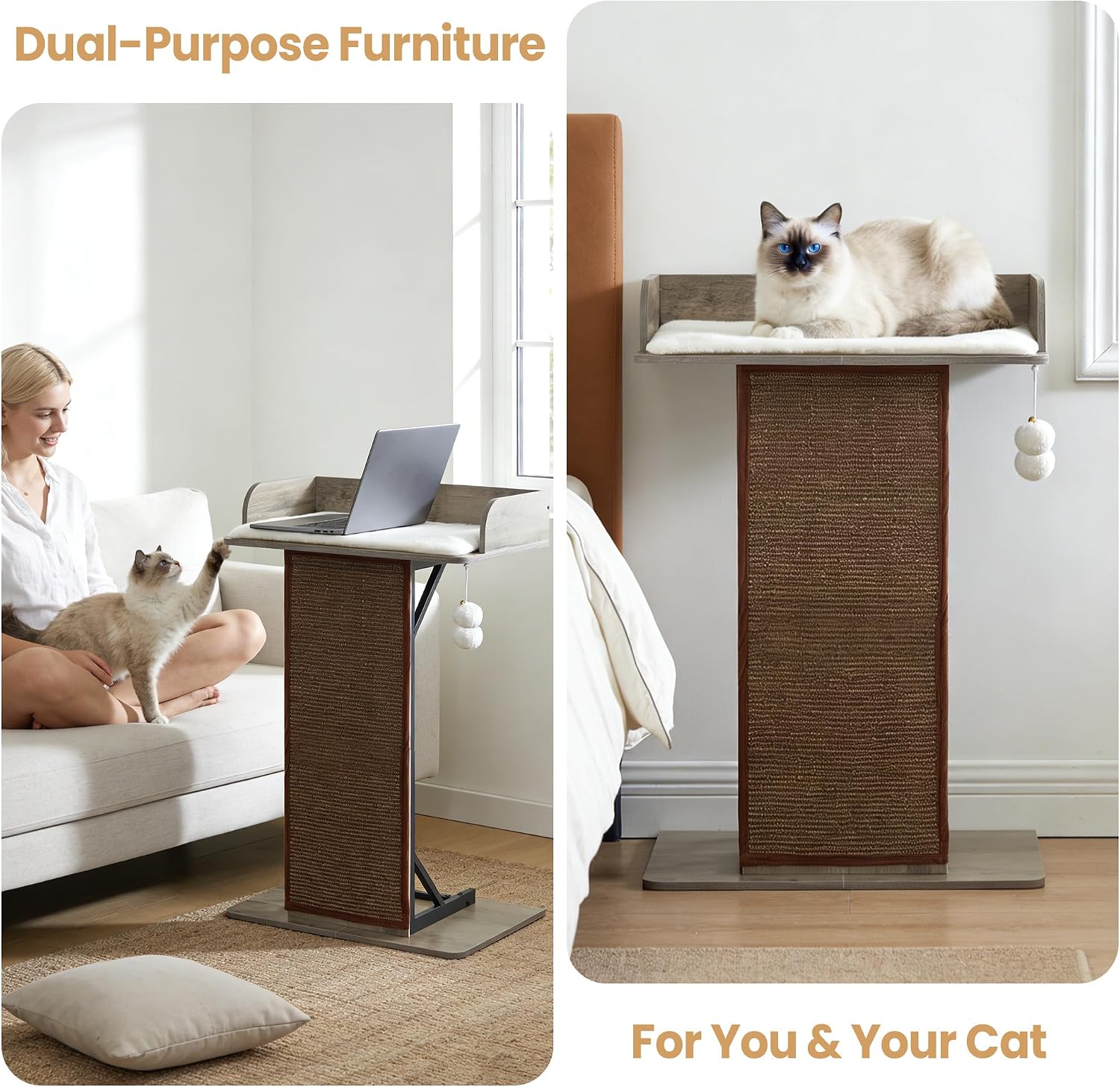 Detalle de Wooden Cat Tree, 33.8in