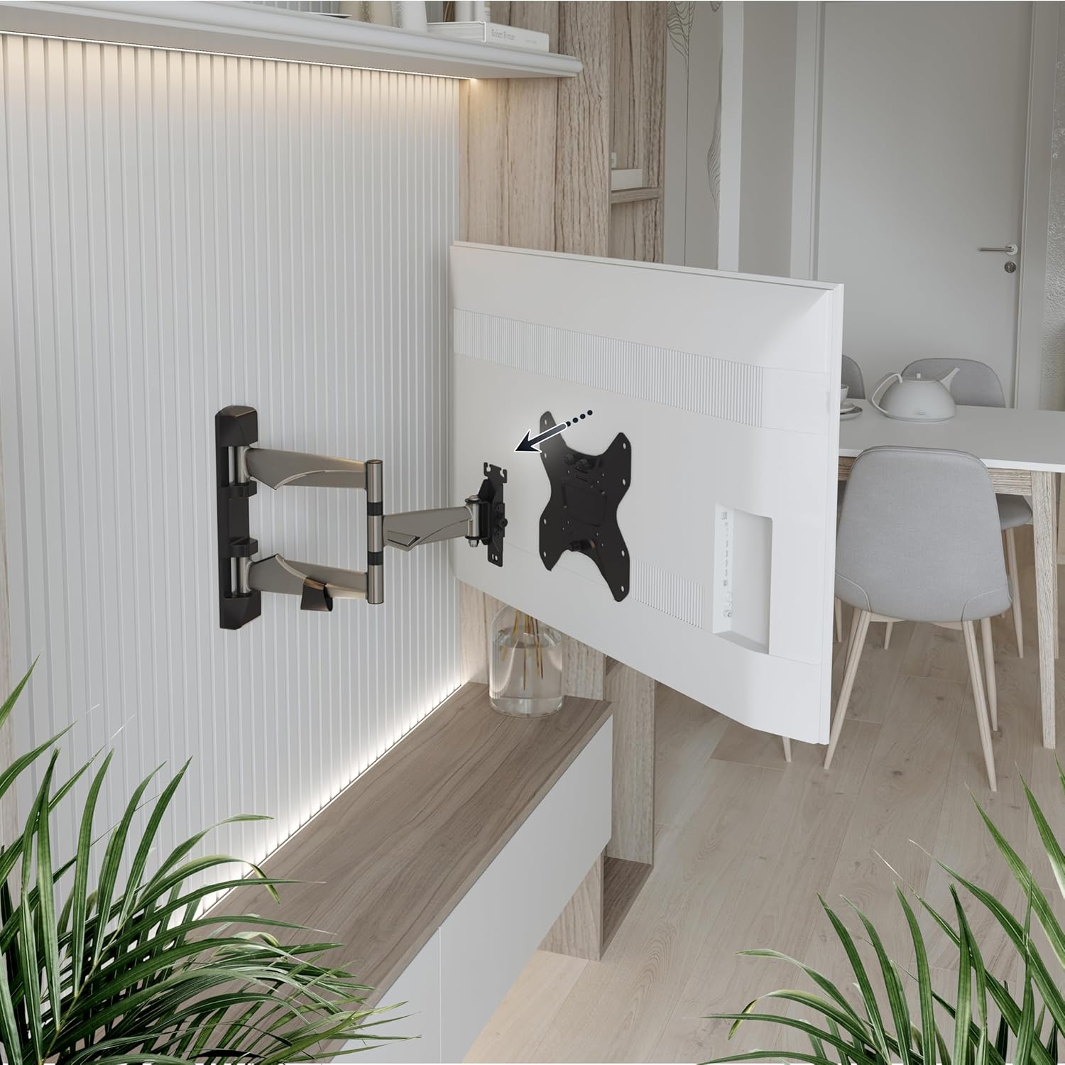 Thumbnail 1 de Support mural TV orientable RICOO Support Murale S3222 inclinable universel 30-55" (VESA 75x75 à 200x200)