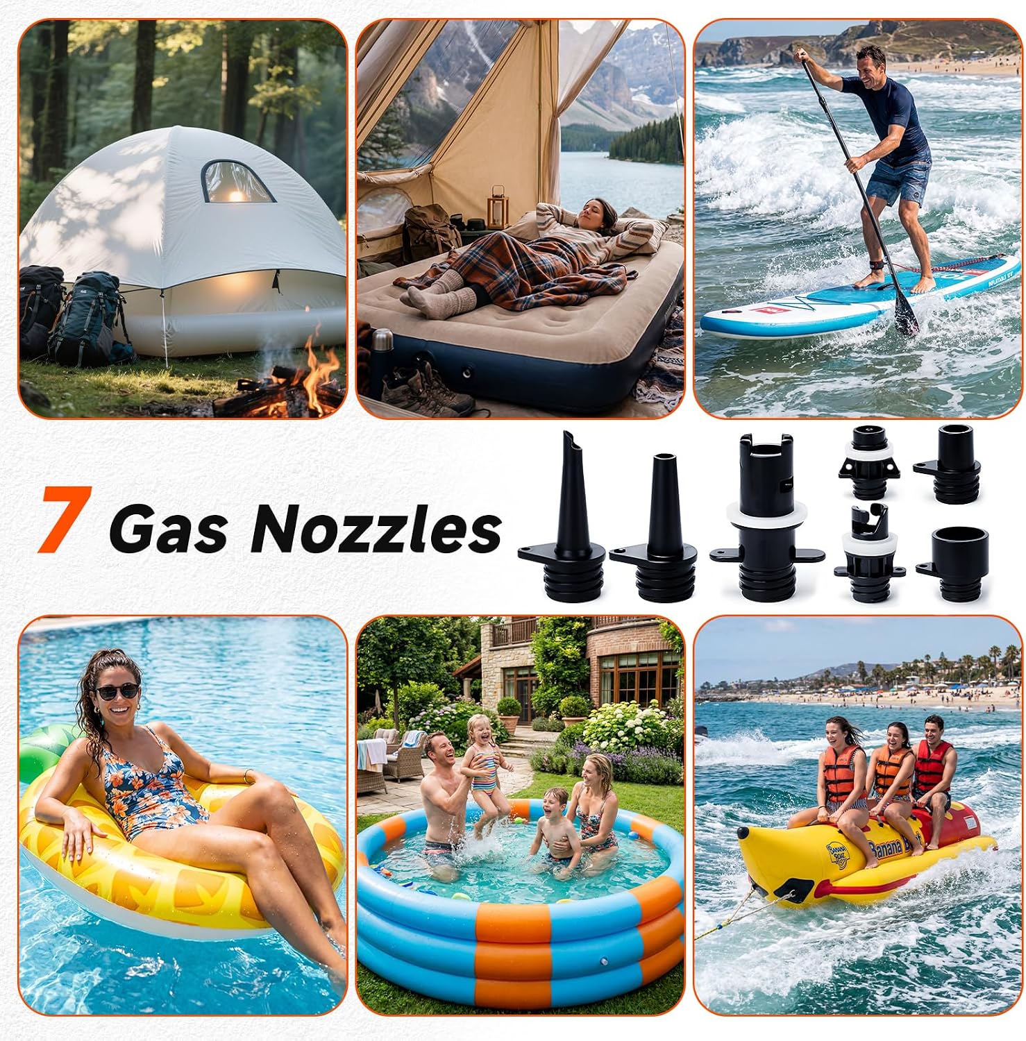 Thumbnail 5 de Paddle Board Electric Pump with Auto-Off, 50 PSI High-Pressure SUP Pump (12V DC)