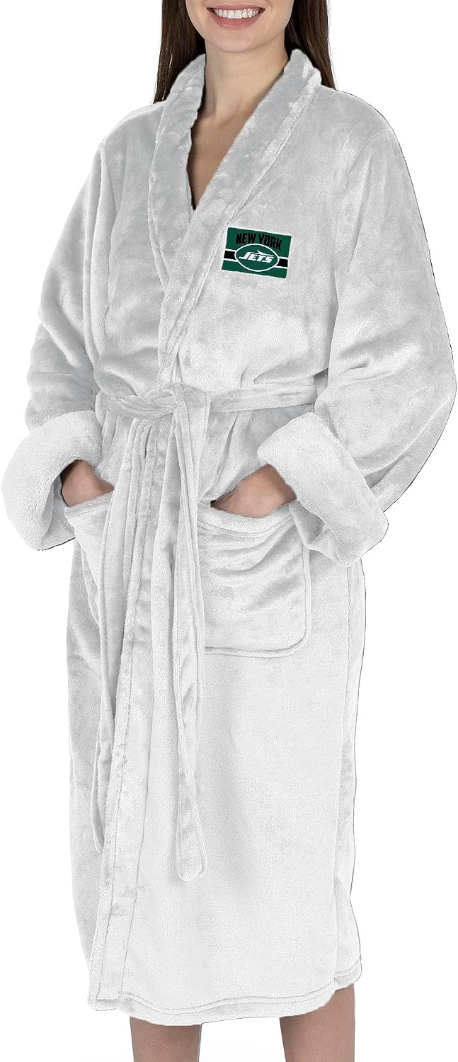 Thumbnail 6 de NFL Silk Touch Women’s Robe S/M — Soft Polyester Bathrobe with Embroidered Team Graphics