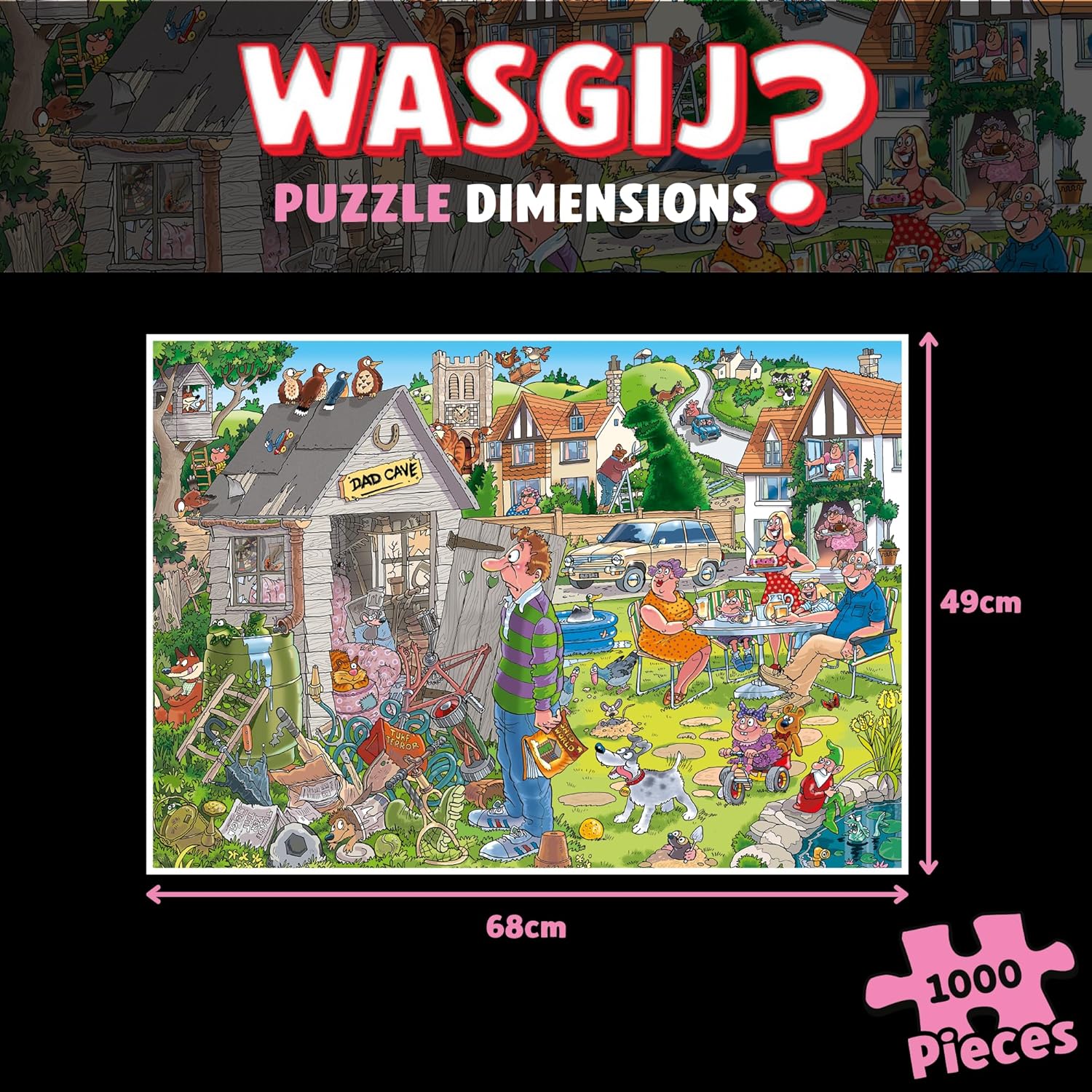 Thumbnail 1 de Wasgij Destiny 28: Dad Cave 1000 Piece Jigsaw Puzzle (Unique concept)