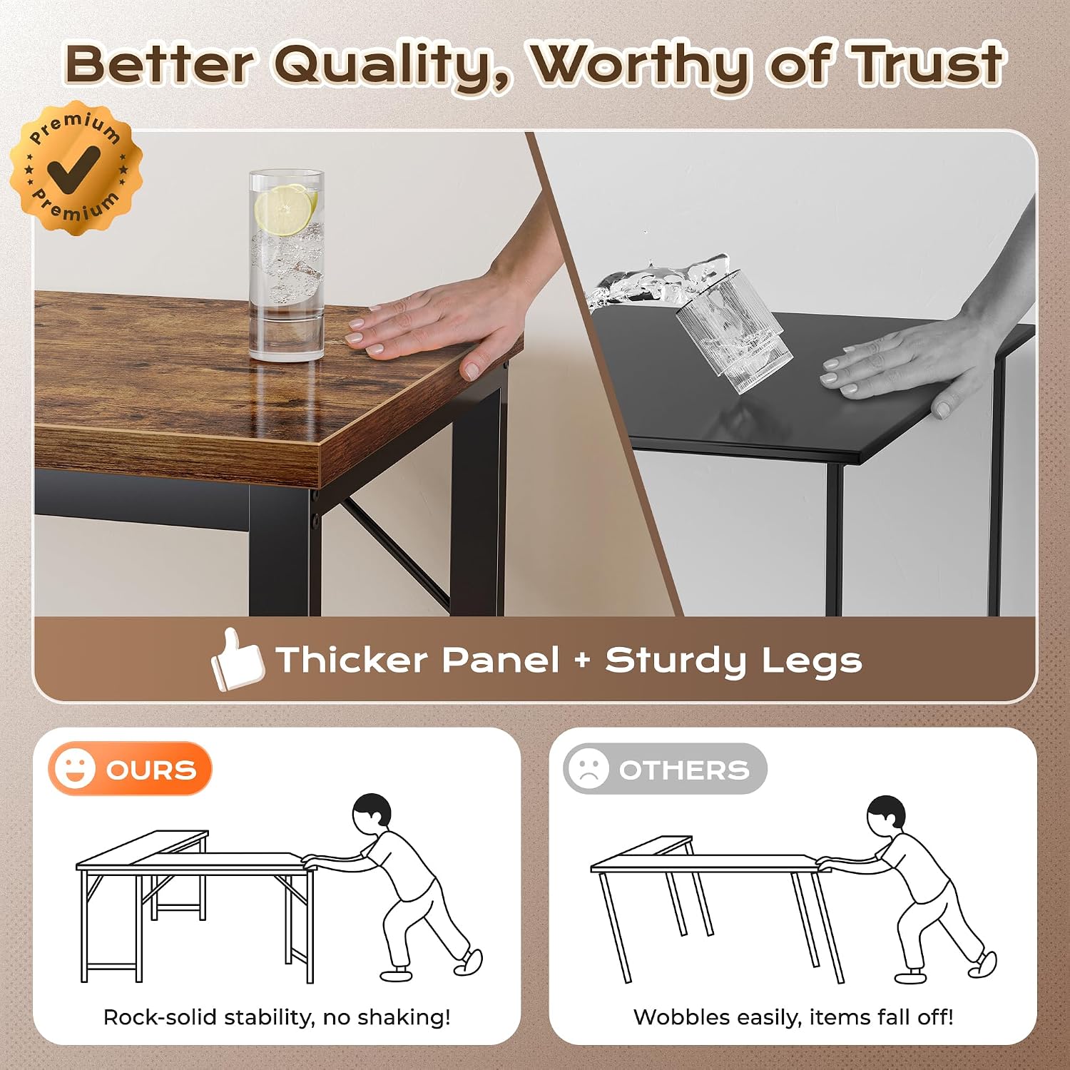 Thumbnail 6 de Huuger 63-Inch L-Shaped Desk with Power Outlets, Reversible Design and 0.95-Inch Top