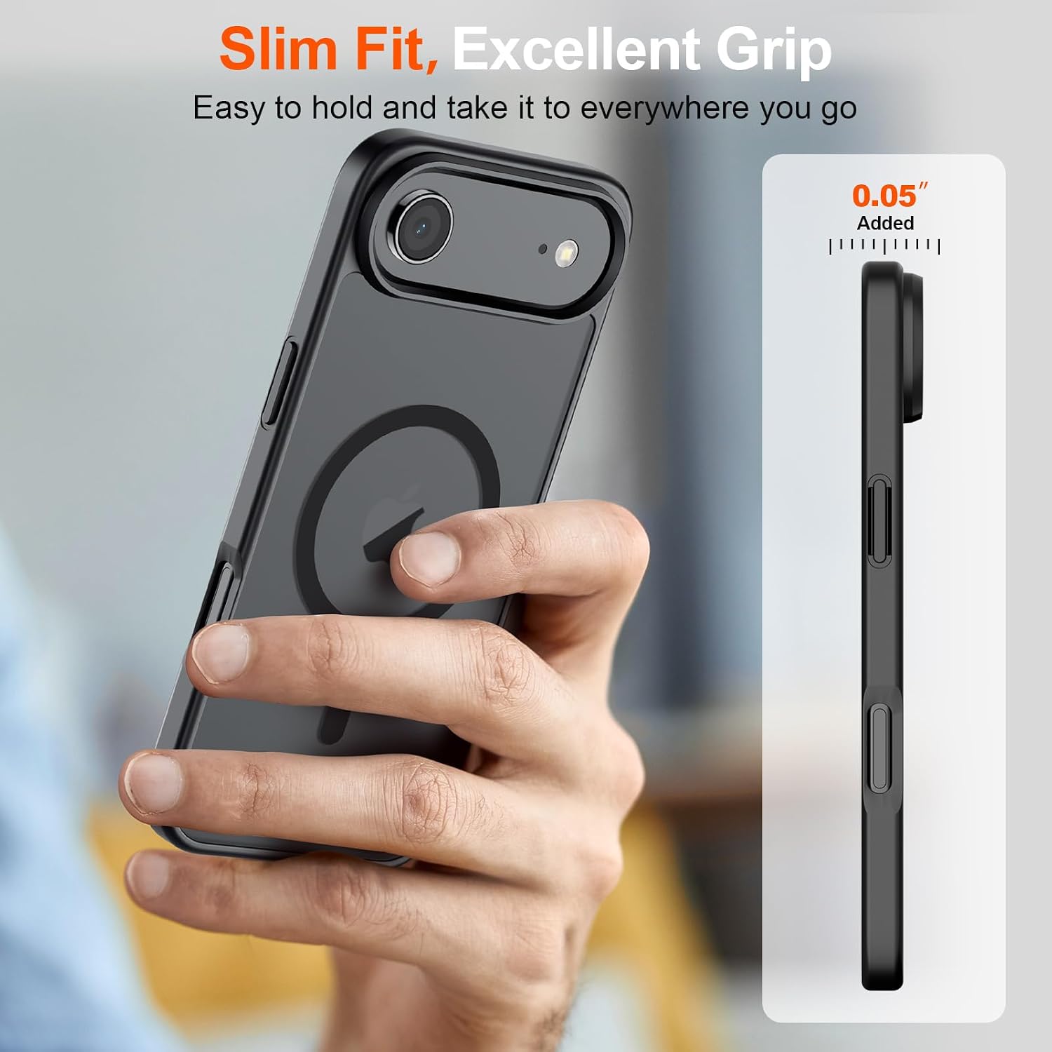 Thumbnail 6 de SUPFINE for Air Case iPhone Air Case, Black TPU, MagSafe Compatible