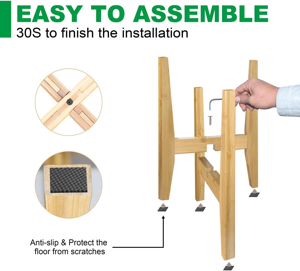 Thumbnail 6 de OERGKE 2-Pack Adjustable Plant Stand