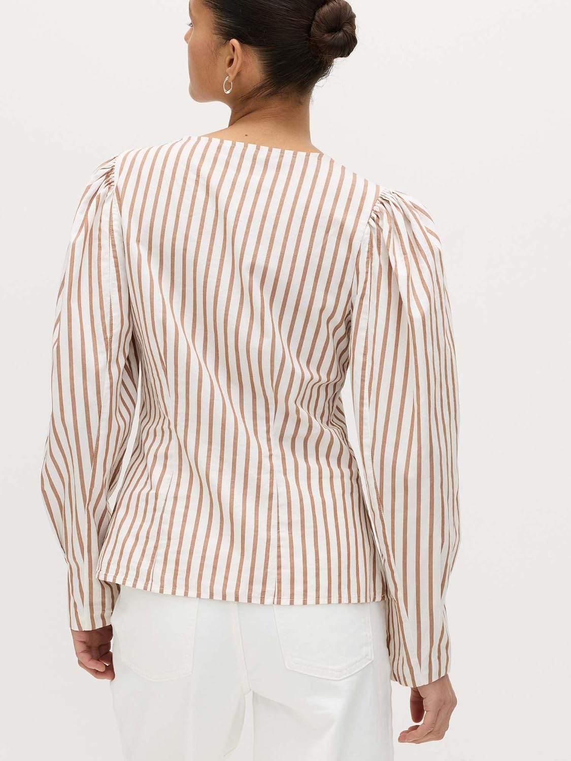 Detalle de Marks & Spencer damesblouse van puur katoen met bloemenprint en knoopsluiting