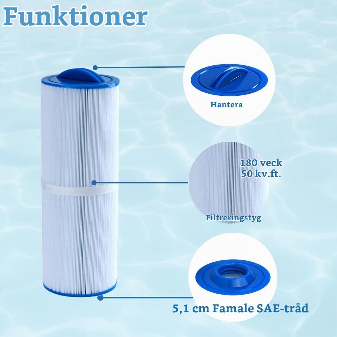 Thumbnail 4 de Malaka FD2007 filterpatroner för spa, 2-pack – kompatibla med PWW50L