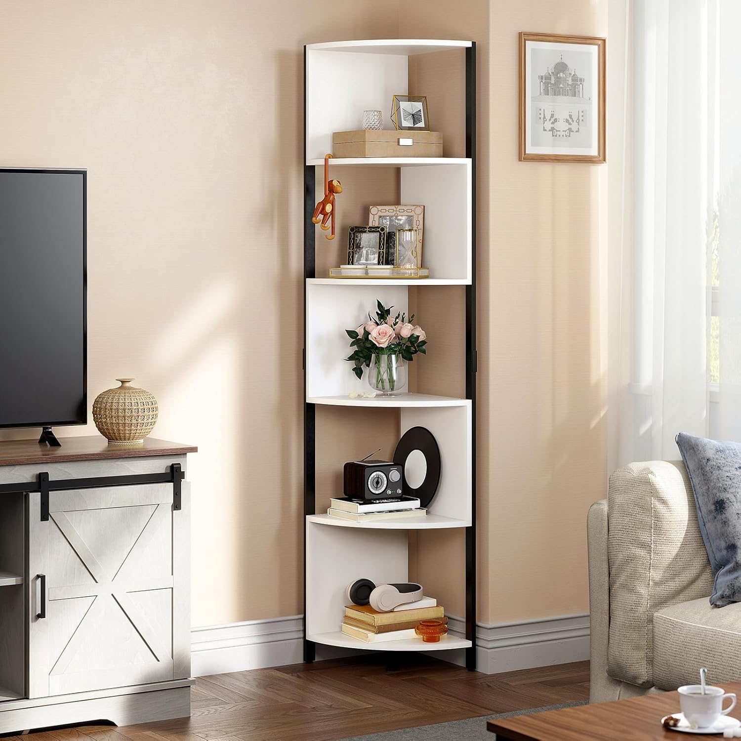 Detalle de YITAHOME 6-Tier corner shelf 68.8