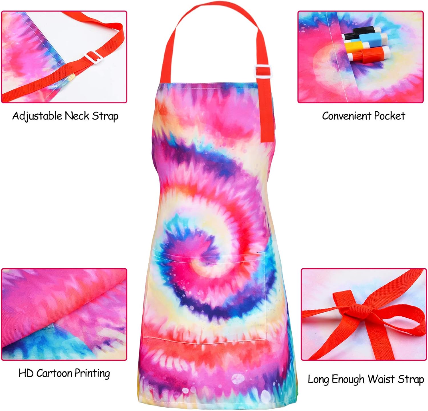 Thumbnail 3 de Nidoul Kinderschürze – verstellbare Küchenschürze mit Tasche für Jungen und Mädchen