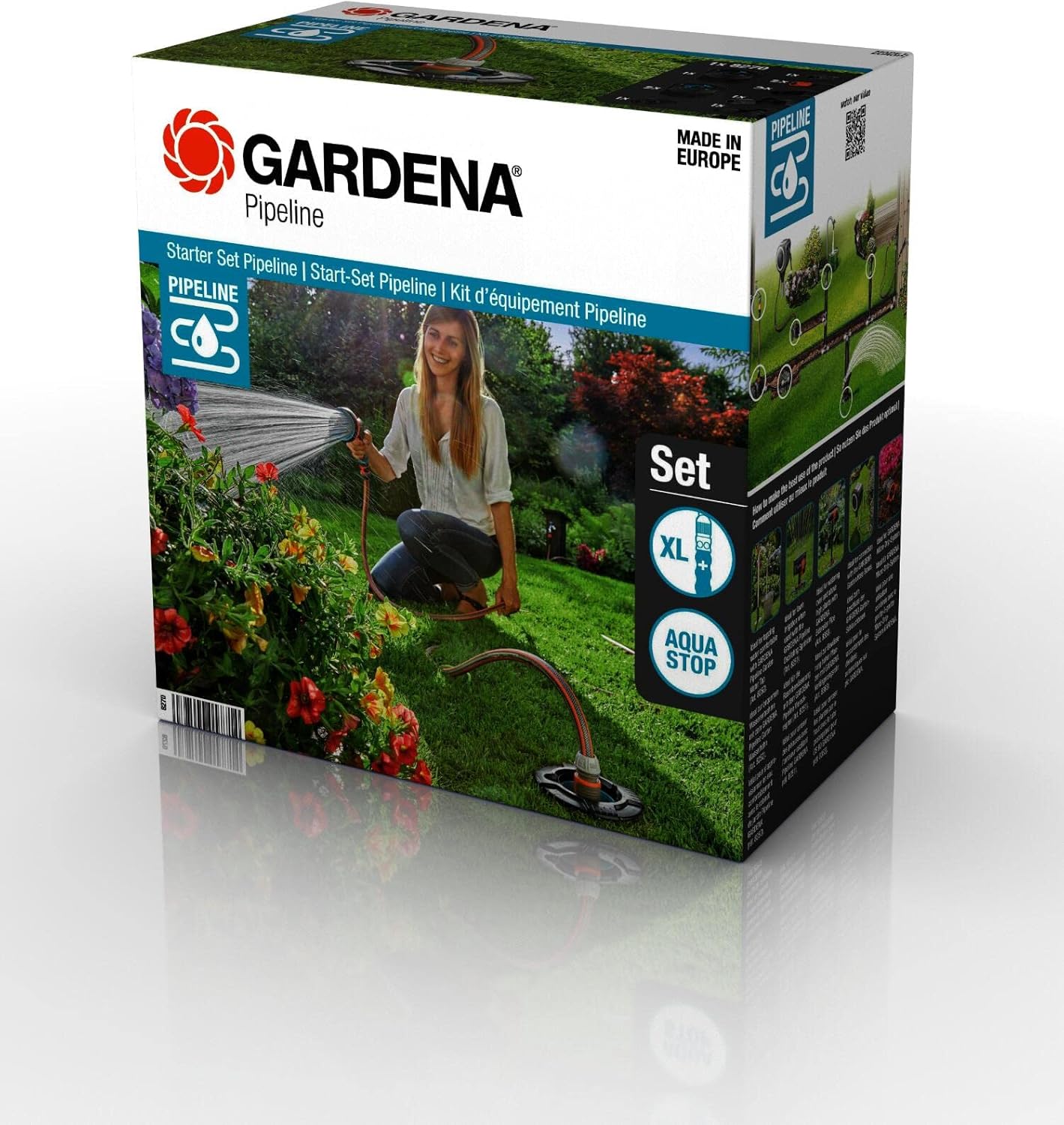 Detalle 2 de Gardena Sprinklersystem Pipeline Start-Set 08270-20 (unterirdische Montage) – Komplettset für den Einstieg