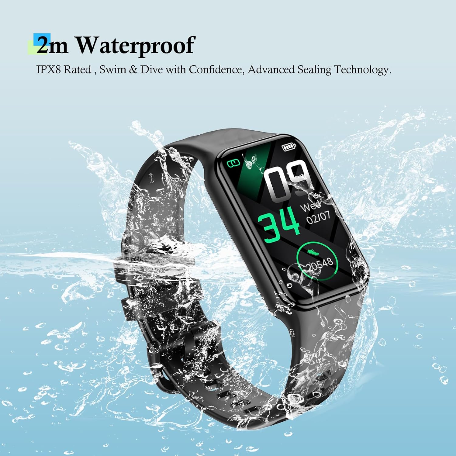 Detalle 2 de IOWODO fitness smartwatch 1.47-inch
