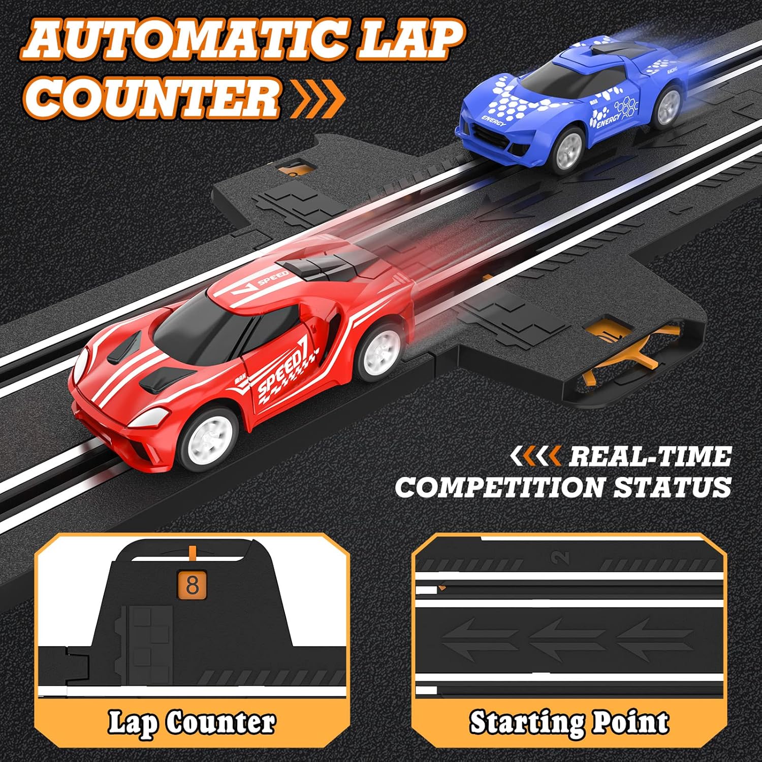Thumbnail 4 de Slot Car Race Track Set 18.4 ft
